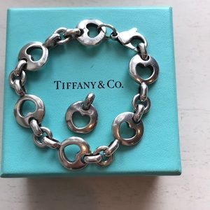 Tiffany & Co Pierced Heart Bracelet and pendant